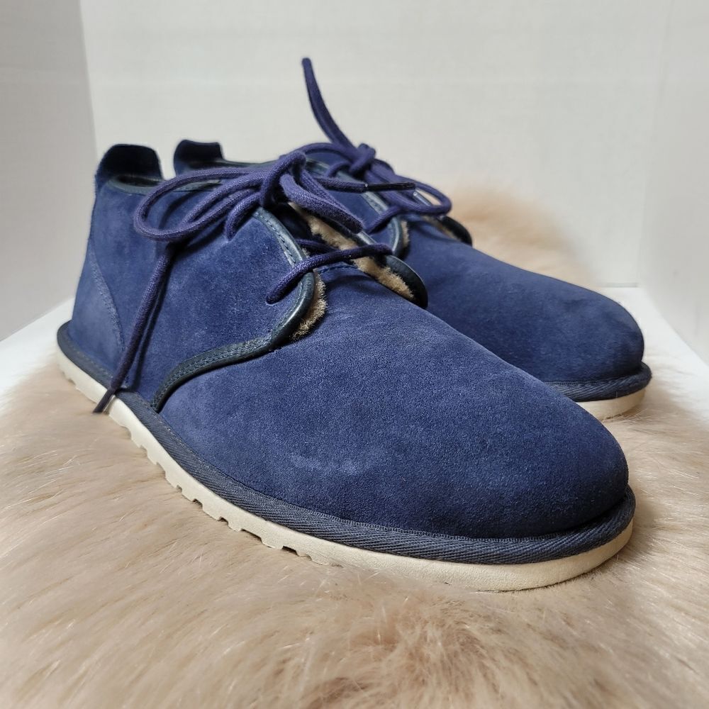 Ugg Australia Maksim Blue Navy Men's Lace Up Chukka Boots Shoes Size 10